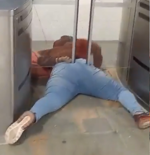 Curioso Incidente en Transmilenio: Mujer Queda Atrapada en la Puerta Anticolados