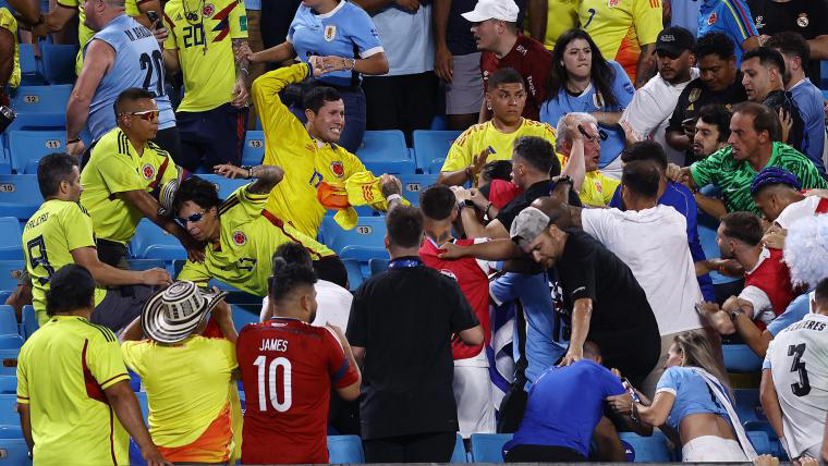Violencia en el Bank of America Stadium: Jugadores de Uruguay y Hinchas Colombianos en Confrontación Tras la Semifinal de la Copa América